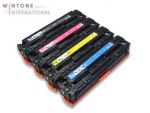 4x Rebuilt Toner f�r HP CB540A-543A CLJ CP 1210/1215/1217/1515/1518 ersetzt Original Toner CB540A CB541A CB542A CB543A