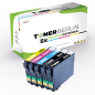 Preview: 5er Multipack Set Rebuilt Druckerpatronen kompatibel für Epson T2991 T2992 T2993 T2994 (2x Schwarz, 1x Cyan, 1x Magenta, 1x Gelb)