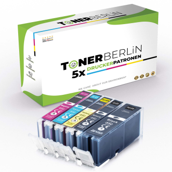 5er Multipack Set Rebuilt Druckerpatronen kompatibel für Canon PGI-570XLPGBK CLI-571XLBK CLI-571XLC CLI-571XLM CLI-571XLY (1x Photo Schwarz, 1x Schwarz, 1x Cyan, 1x Magenta, 1x Gelb)