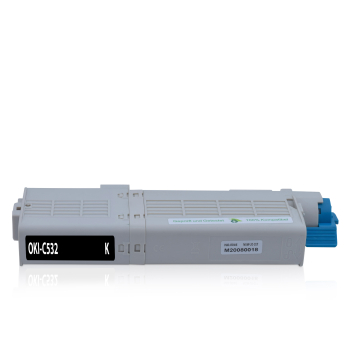 Rebuilt Toner kompatibel für OKI C-532K| 46490608| Schwarz| 7000 Seiten
