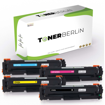 4er Set Rebuilt Toner kompatibel für HP 410A CF410A CF411A CF412A CF413A Schwarz, Cyan, Magenta, Gelb