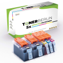 5er Multipack Set Rebuilt Druckerpatronen kompatibel für HP 920XL (2x Schwarz, 1x Cyan, 1x Magenta, 1x Gelb)